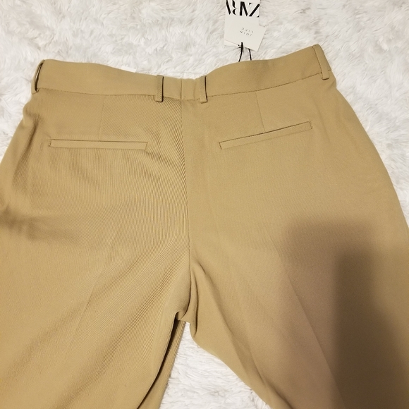 NWT Zara Dress Pants Women's Color Khaki Size 34 Bent From Below - Picture 14 of 14